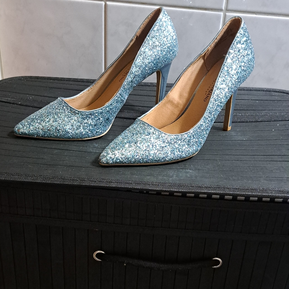 Glitter Heel Pumps